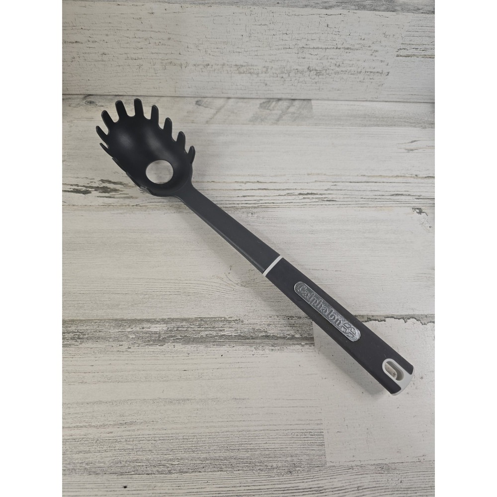 Calphalon Nylon Pasta Fork‎ Spaghetti Server Black Gray Heat Resistant Nonstick